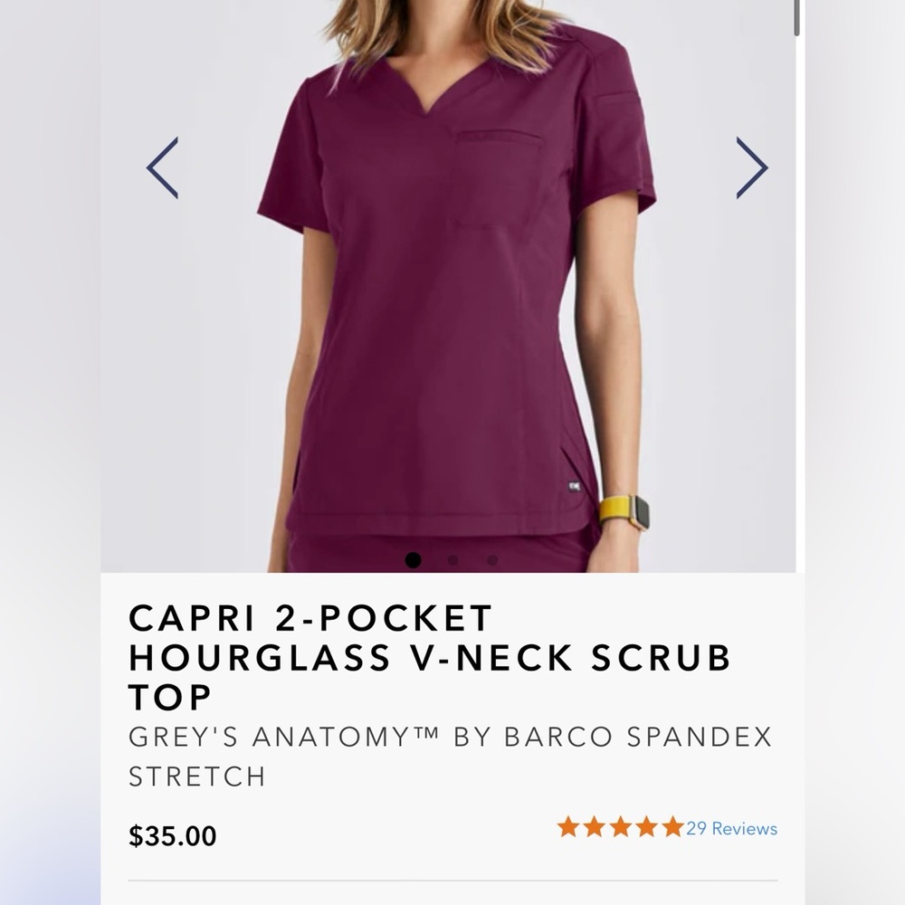 Grey’s Anatomy 2 Pocket Scrub Top